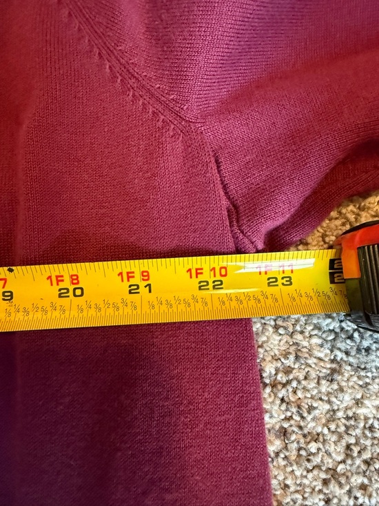 Lands’ End Burgundy Button Front Cardigan Sweater 2X Classic Soft Knit - Picture 5 of 7